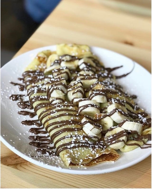 Banana Nutella Crepes.