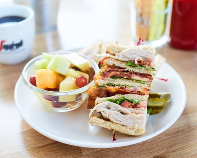 Turkey Bacon Club Sandwich.