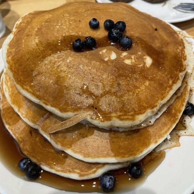 Fresh Blueberry Pancakes.